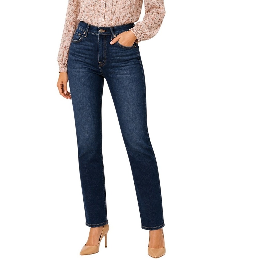 7 For All Mankind Skinny Jeans Womens 28 Blue High Waist Ankle Dark Wash Denim